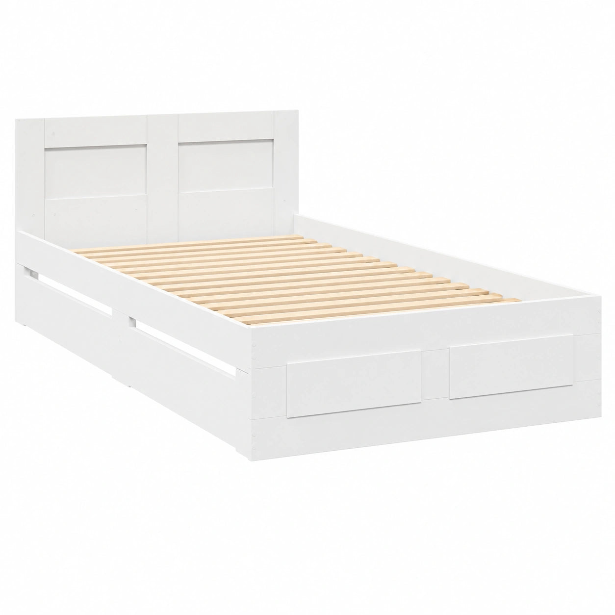 Bettgestell – 100 × 200 cm, mit Stauraum, mit Lattenrost, aus Holzwerkstoff