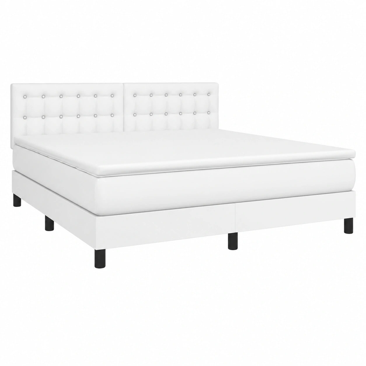 Boxspringbett – 140 × 200 cm, gepolstert, mit Lattenrost