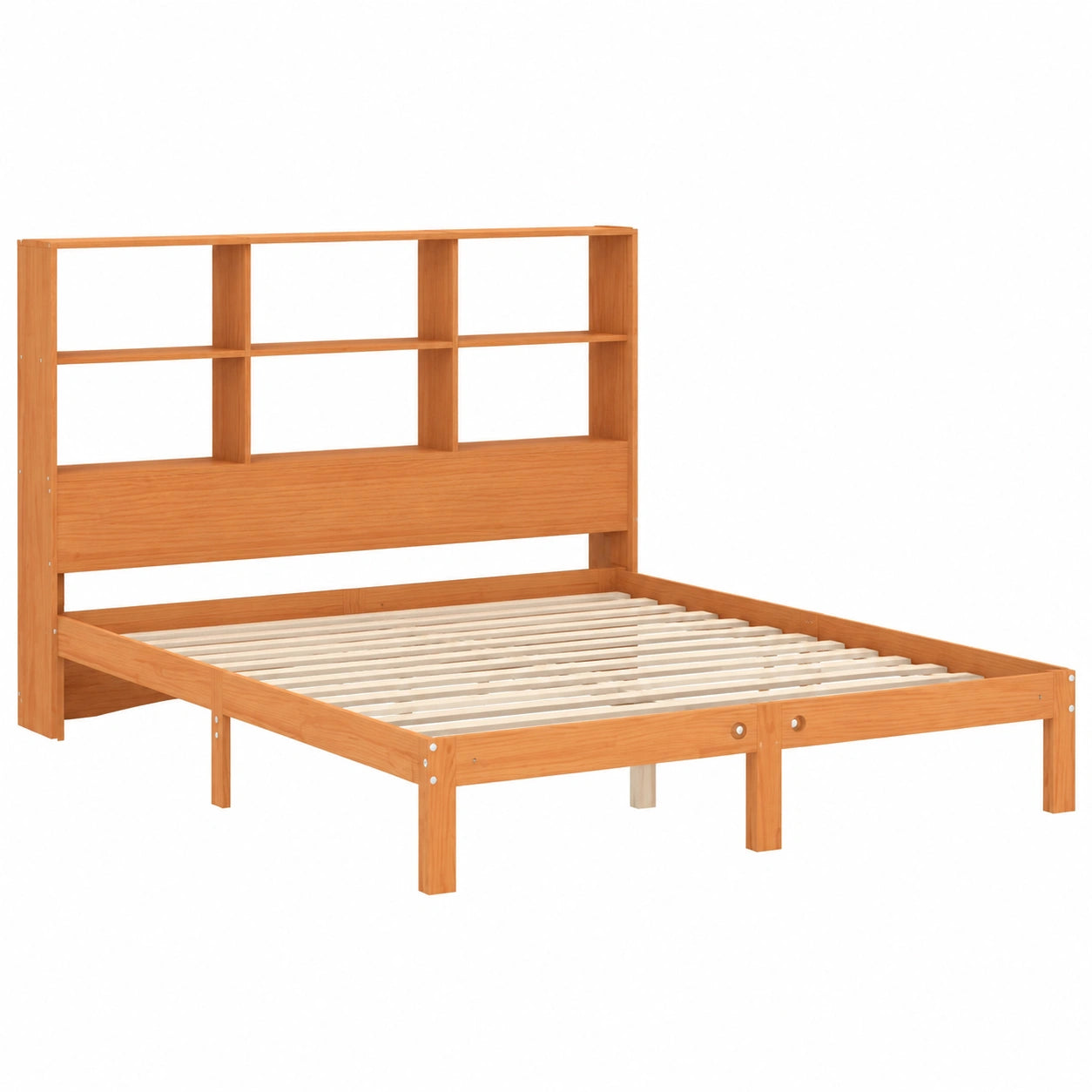 Massivholzbett – aus Massivholz, 140 × 200 cm, für Schlafzimmer