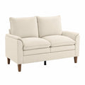 Sofa – 2-Sitzer, 146 cm, moderner Stil, gepolstert, mit Rückenlehne, Creme, für Wohnzimmer und Schlafzimmer