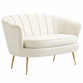 Sofa – 2-Sitzer, 130 × 77 × 77 cm, moderner Stil, gepolstert, mit Armlehnen, mit Rückenlehne, für Wohnzimmer