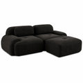 Sofa – 2-Sitzer, modular, Schwarz, für Wohnzimmer und Schlafzimmer