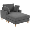 Schlafsofa – 92 cm, Grau, für Wohnzimmer, Schlafzimmer und Büro