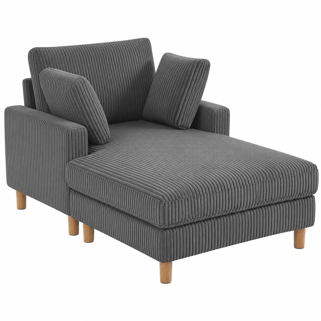 Schlafsofa – 92 cm, Grau, für Wohnzimmer, Schlafzimmer und Büro