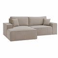 Sofa – mit Stauraum, mit Schlaffunktion, Beige