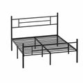 Bettgestell – 120 × 200 cm, moderner Stil, mit Lattenrost, Schwarz, für Schlafzimmer