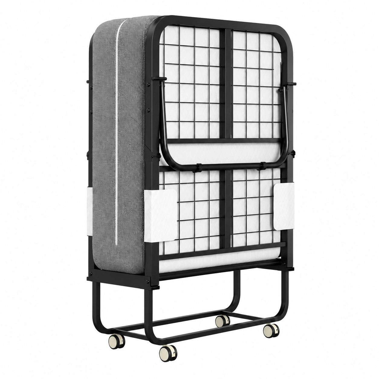 Bett – 90 × 200 cm, klappbar, mit Rollen